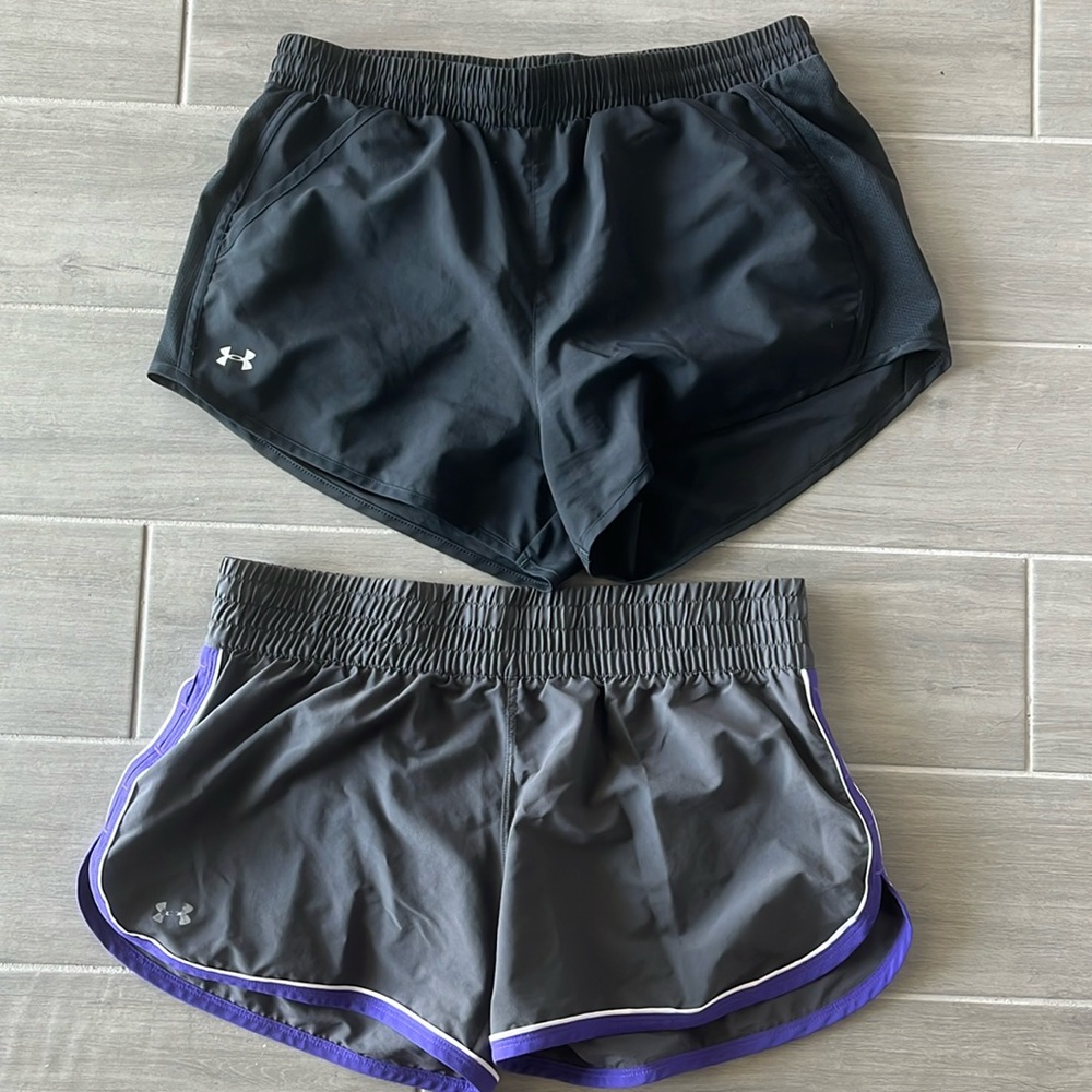 Two medium under Armour shorts, overall good condition.